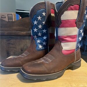 Durango Brown American Flag Cowboy Boots
